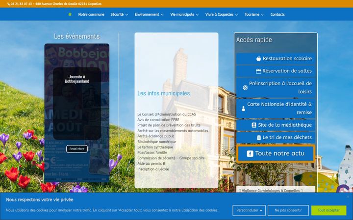 Screenshot of coquelles.fr