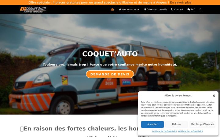 Screenshot of coquetauto.fr