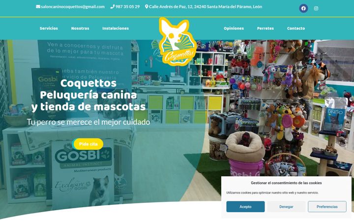 Screenshot of coquettospeluqueriacanina.es