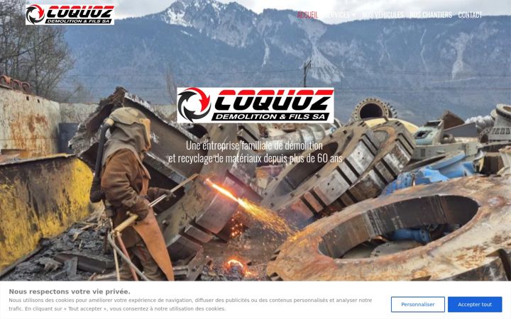 Screenshot of coquoz-demolition.ch