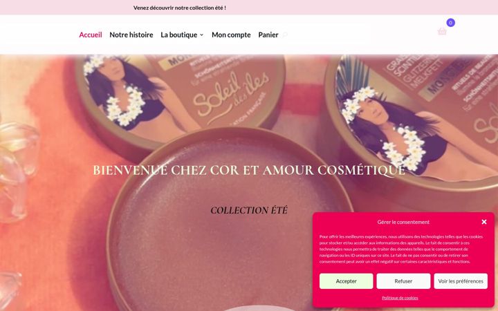 Screenshot di cor-et-amour-cosmetique.fr