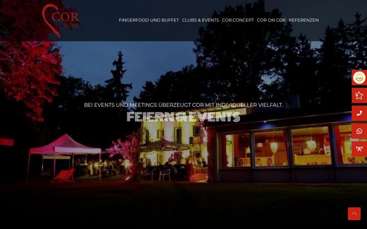 Screenshot of cor-restaurant.com