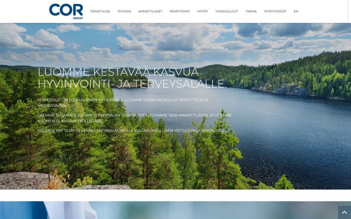 Screenshot of cor.fi