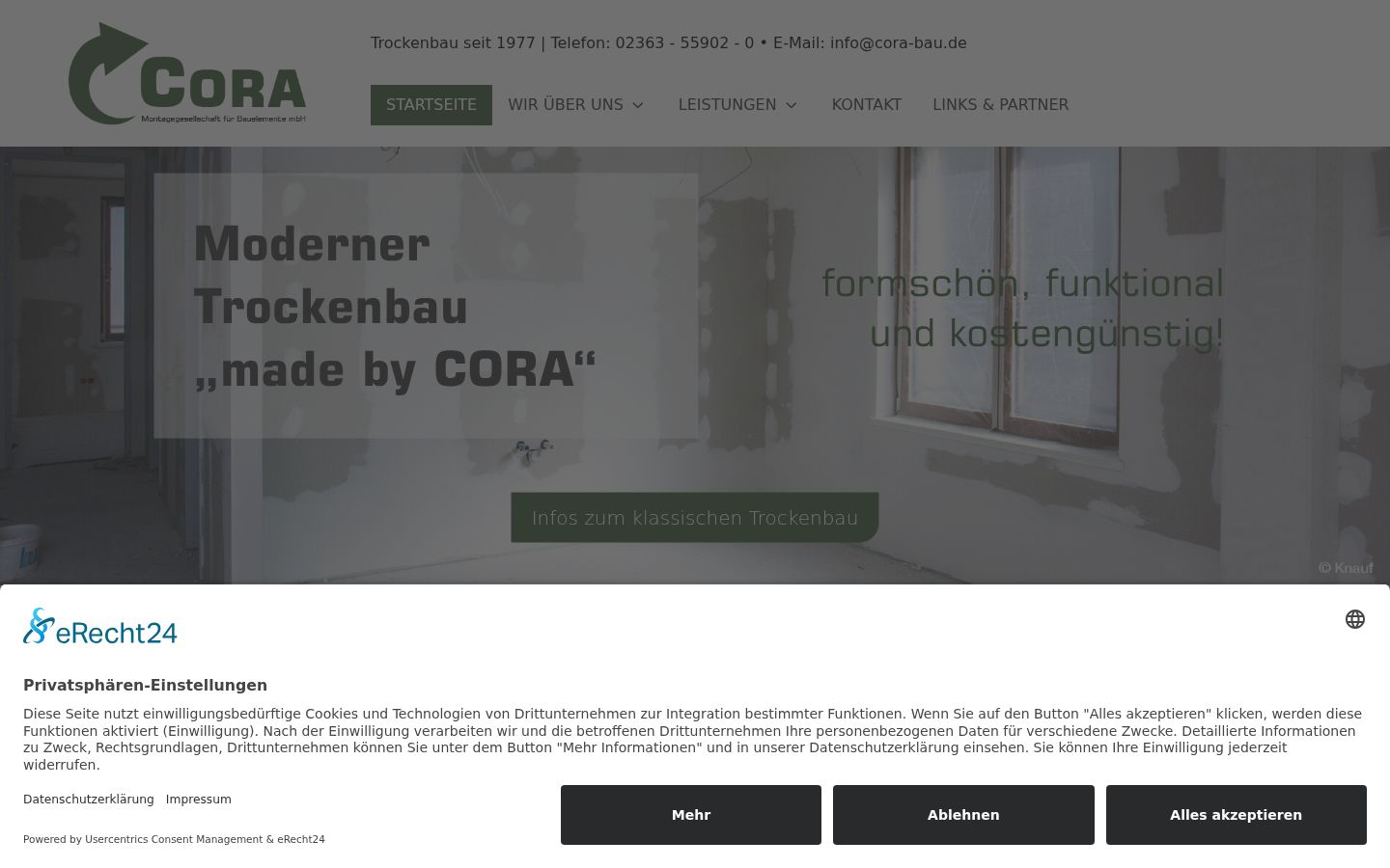 Screenshot del banner di consenso mostrato prima di qualsiasi interazione