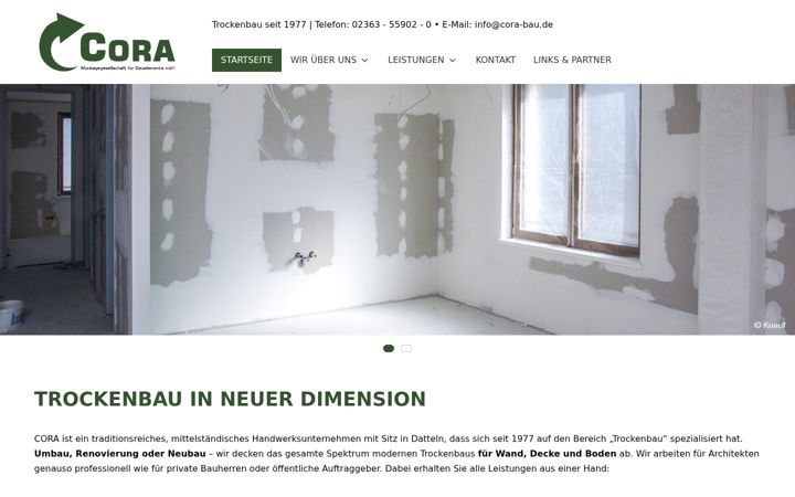 Screenshot of cora-bau.de