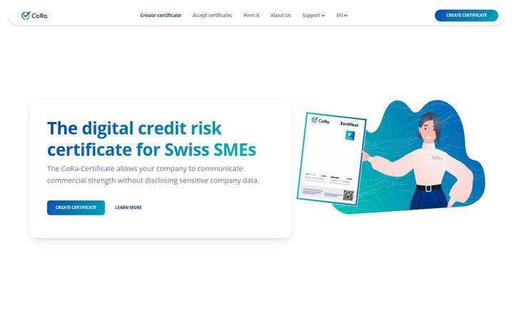 Screenshot of cora-certificate.ch