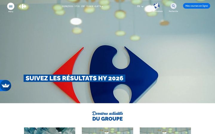 Screenshot di cora-france.fr