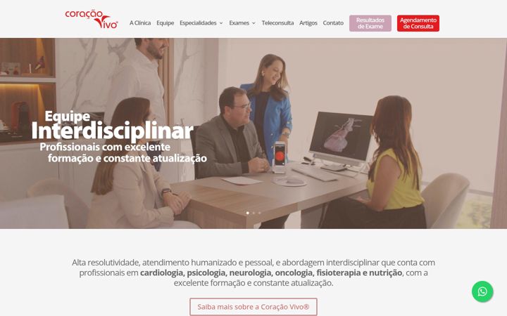 Screenshot van coracaovivo.com.br