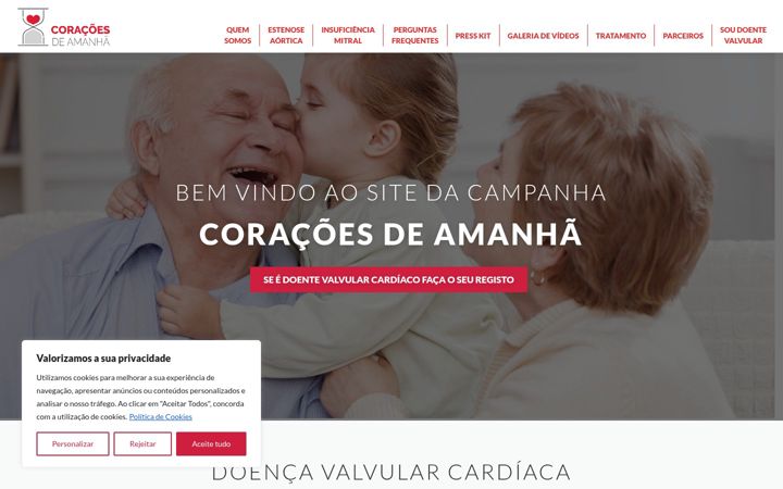 Screenshot of coracoesdeamanha.pt