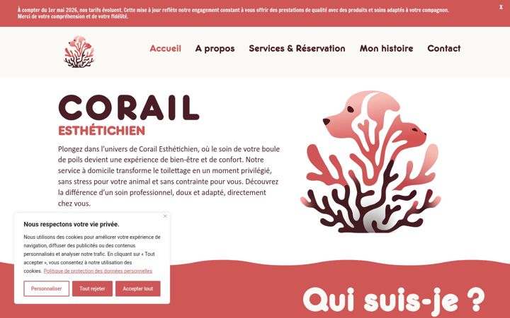 Screenshot of corail-esthetichien.com