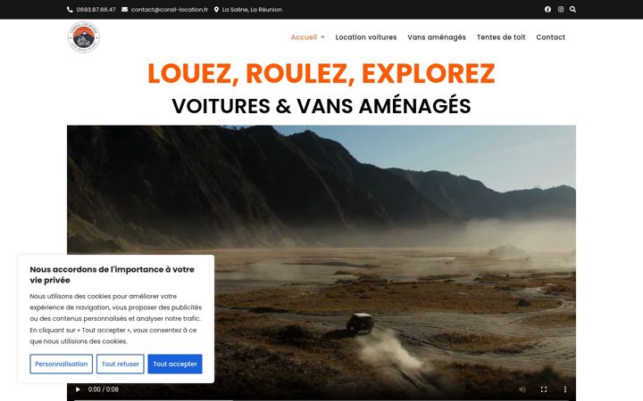 Screenshot di corail-location.fr