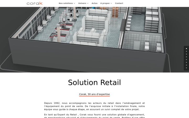 Screenshot di corak.fr
