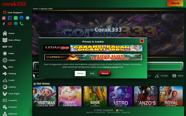Screenshot of corak333.com