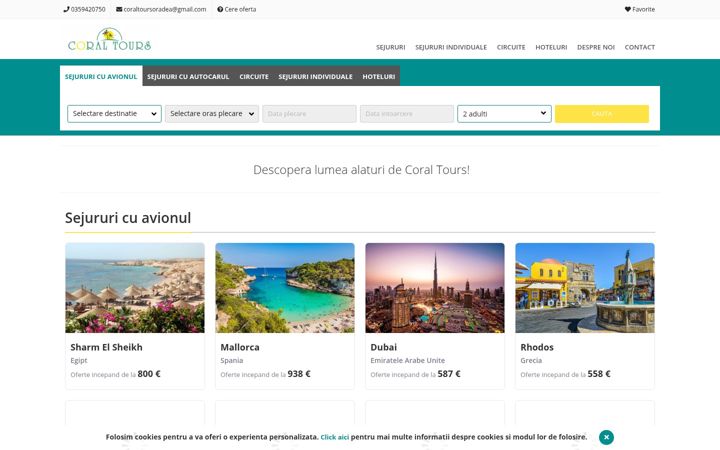 Screenshot of coral-tours.ro