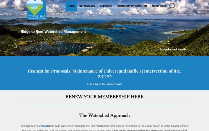 Screenshot of coralbaycommunitycouncil.org