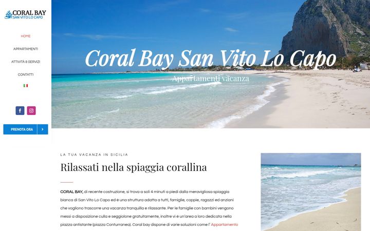 Екранна снимка на coralbaysanvitolocapo.it