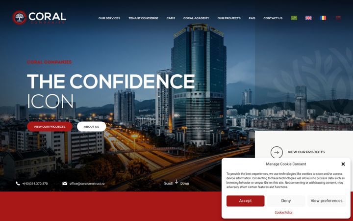 Screenshot of coralcompanies.ro
