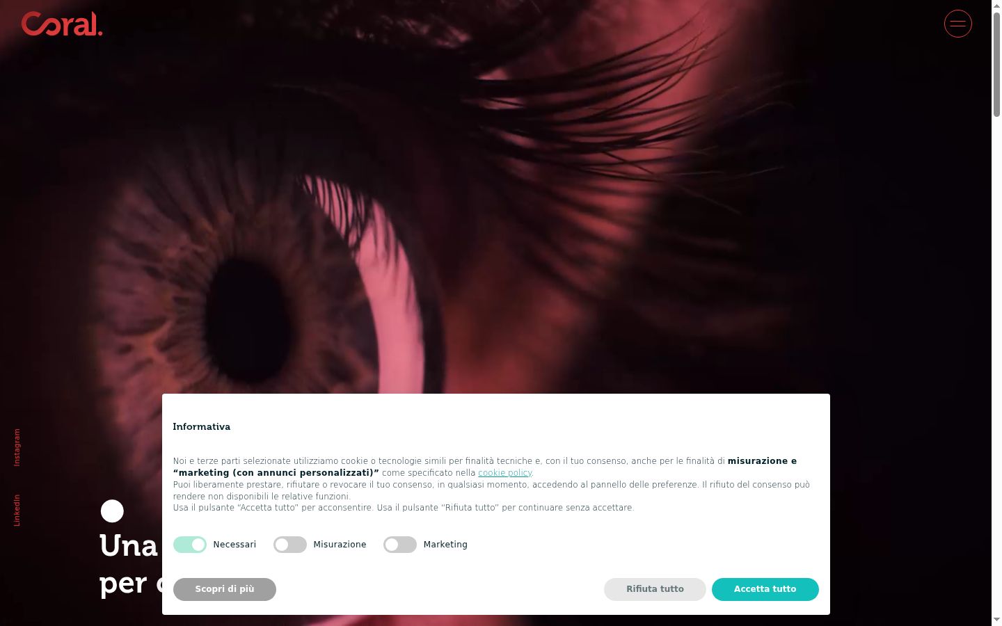 Screenshot tal-banner tal-kunsens muri qabel kwalunkwe interazzjoni