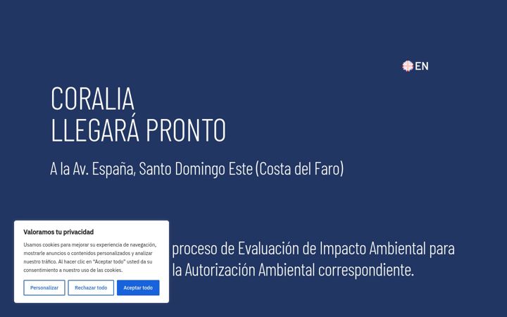 Screenshot of coralia.info