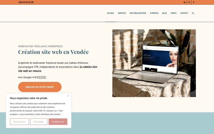 Screenshot di coraliedesign.fr