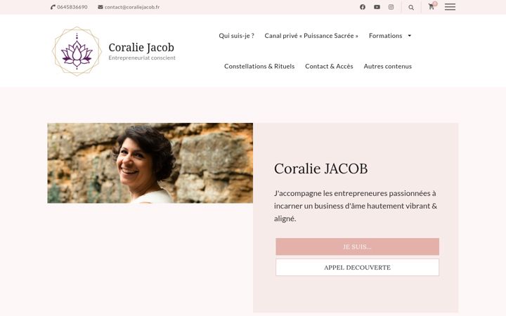Skærmbillede af coraliejacob.fr