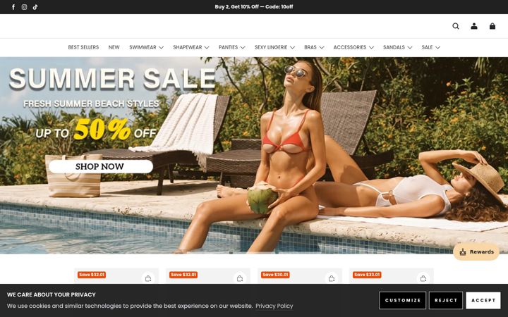 Screenshot of coraliemarot.com