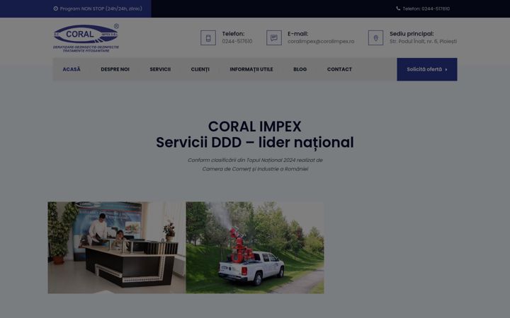 Screenshot of coralimpex.ro