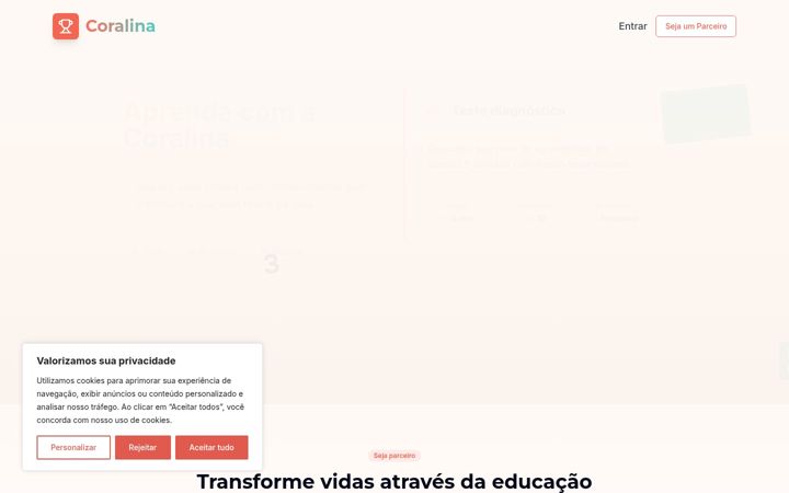 Screenshot of coralina.org