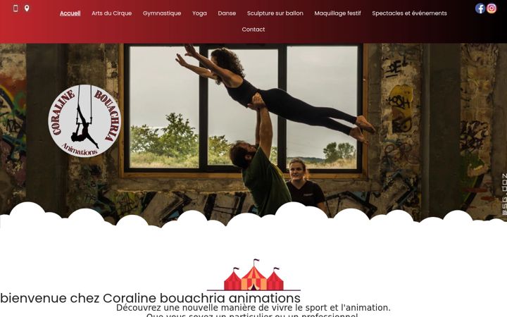 Screenshot of coraline-animations.fr