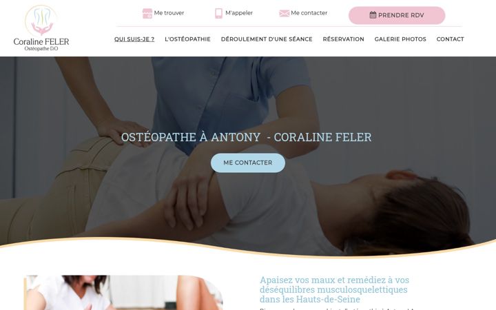 Screenshot of coralinefeler.fr