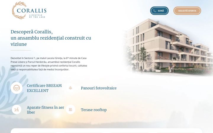 Screenshot of corallis-apartments.ro