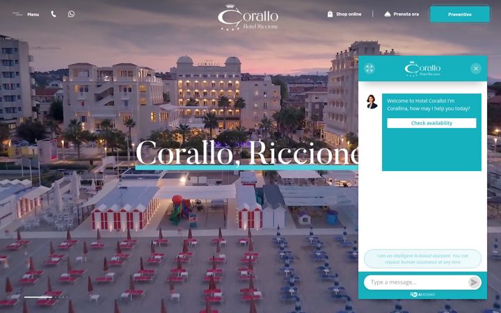 Screenshot ta' corallohotel.com