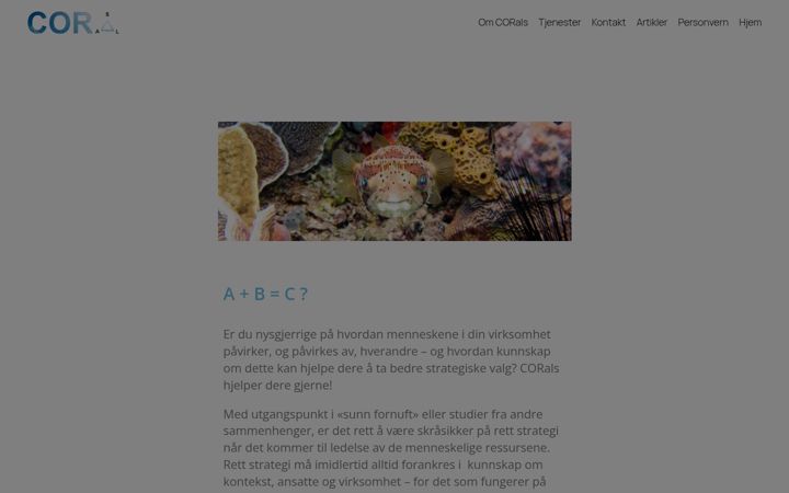 Ekrano kopija corals.no
