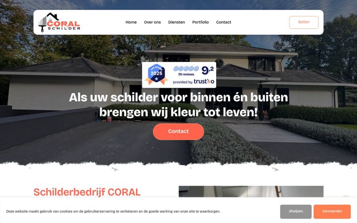 Screenshot of coralschilder.nl