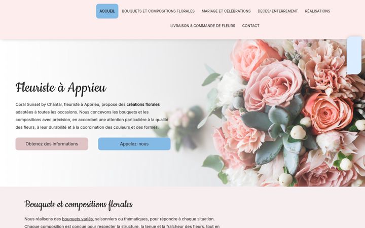 Screenshot of coralsunset-bychantal.fr
