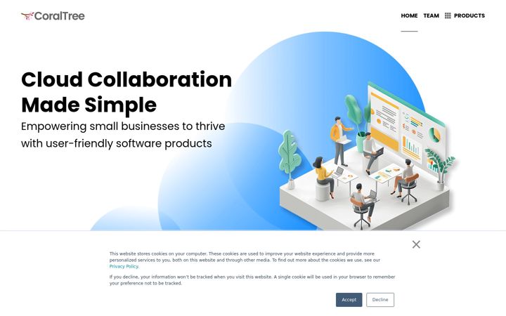 Screenshot of coraltreetech.com