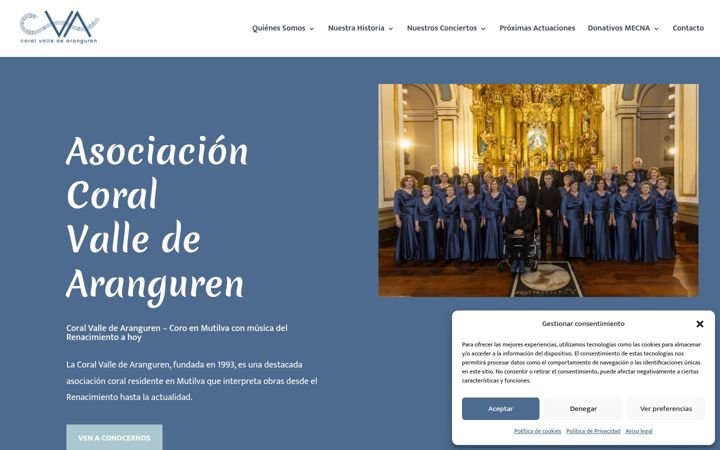 Screenshot of coralvallearanguren.es