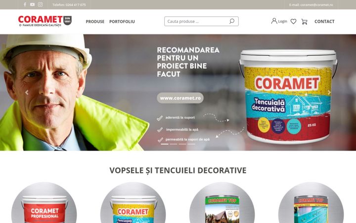 Screenshot of coramet.ro