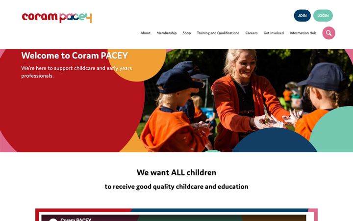Screenshot of corampacey.org.uk