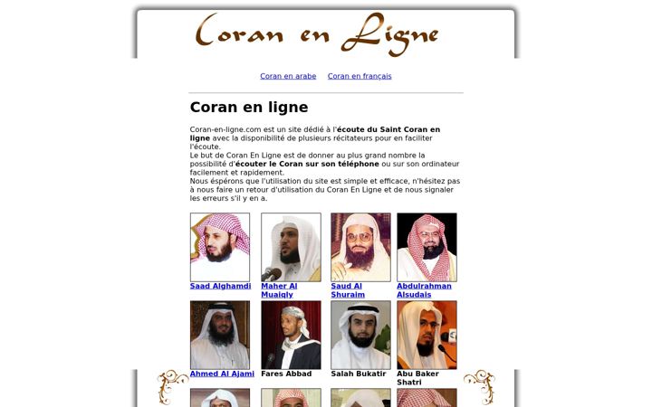 Screenshot of coran-en-ligne.com