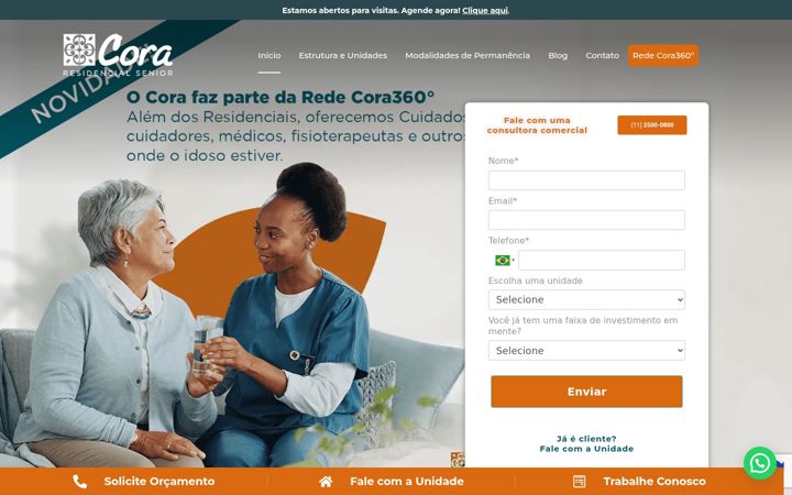 Screenshot of corasenior.com.br