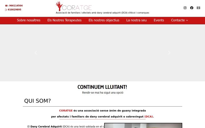 Screenshot of coratge.org