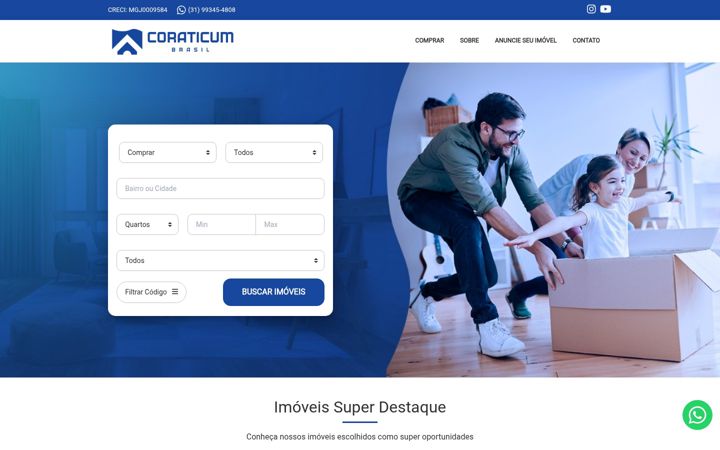 Screenshot of coraticumbrasil.com.br