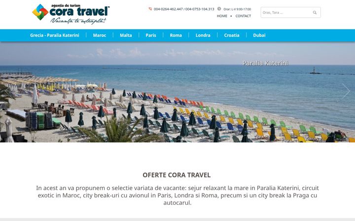 Screenshot of coratravel.ro