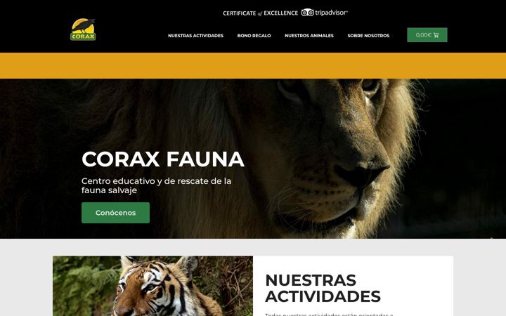 Screenshot of corax.es