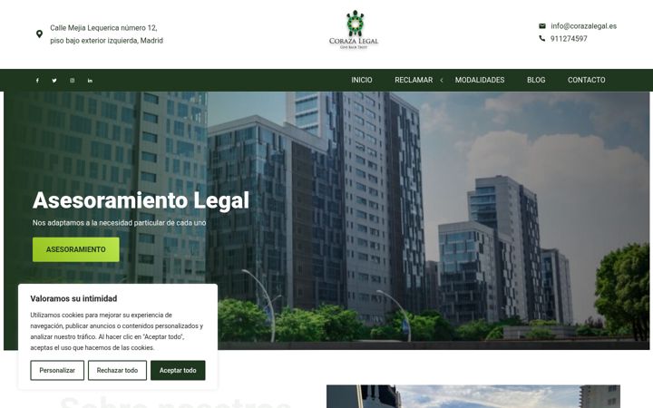 Screenshot of corazalegal.es