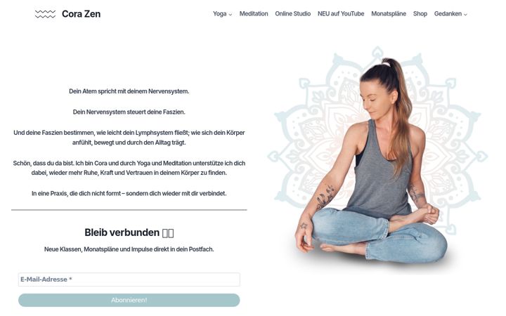 Screenshot of corazen.de