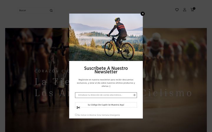 Posnetek zaslona corazonciclista.com