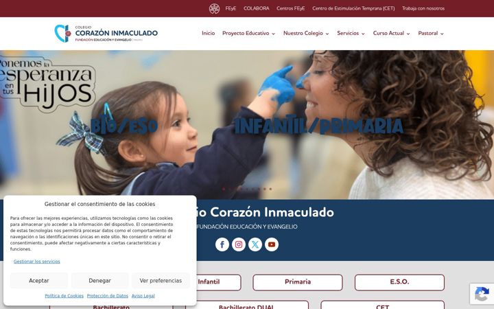 Screenshot of corazoninmaculado.es
