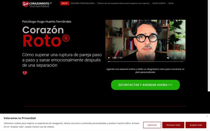 Screenshot of corazonroto.cl